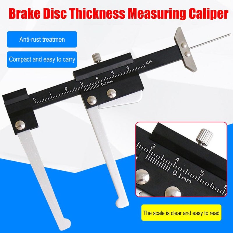 Tire Tread Depth Gauge,Portable Brake Disc Measuring Tool,0-60mm Metric Gauge Ruller,Tyre Plate Wear Depth Caliper Tool for Car Truck Motorcycle - Image 4